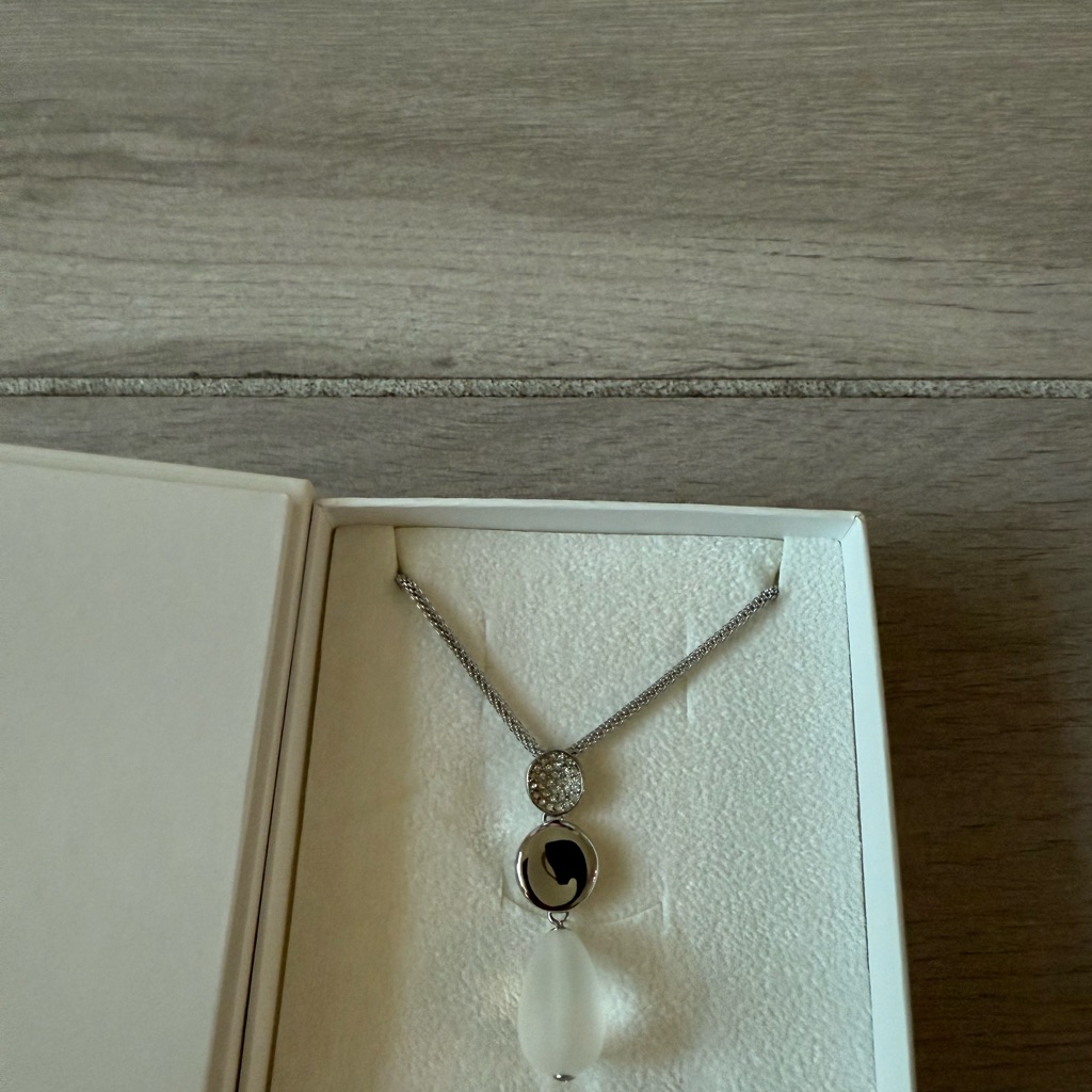 Skagen Silver And White Minimalist Necklace 15$